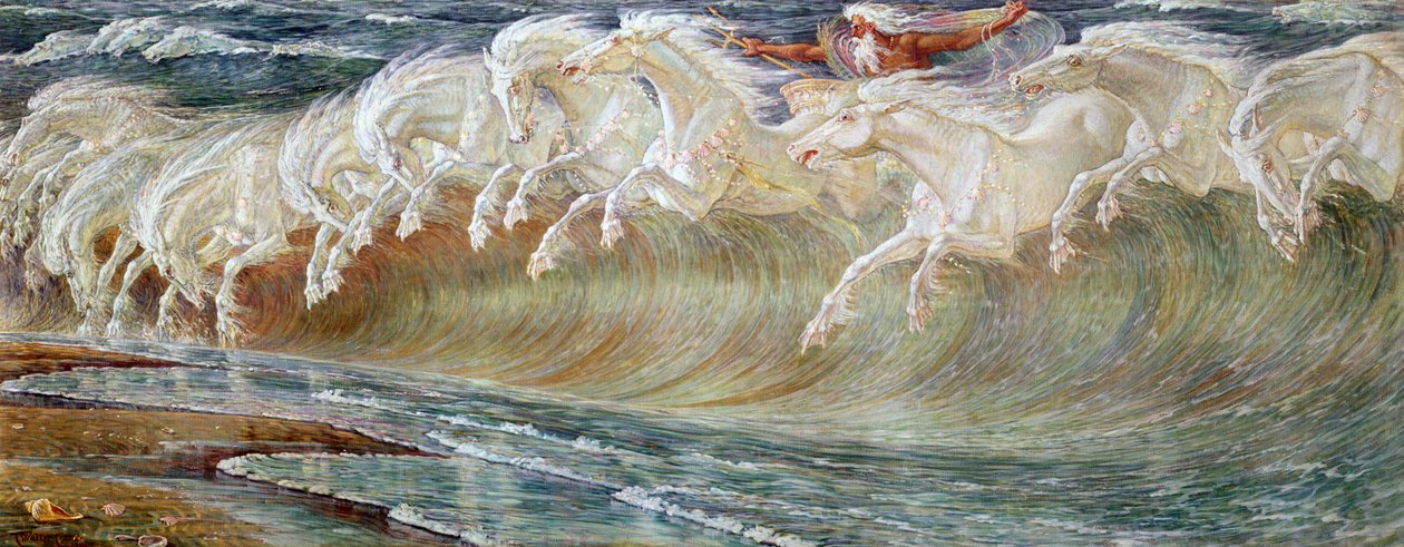 خيول نبتون ، 1892 بواسطة والتر كرين