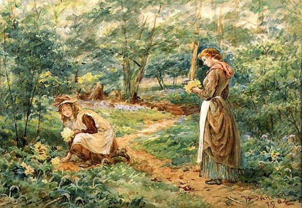 بنات قطف الزهور البرية بواسطة والتر دنكان