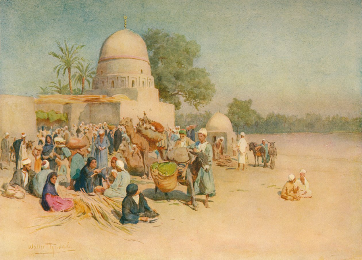سوق على حافة الصحراء ، c1905 ، 1912 بواسطة والتر فريدريك روف تندل