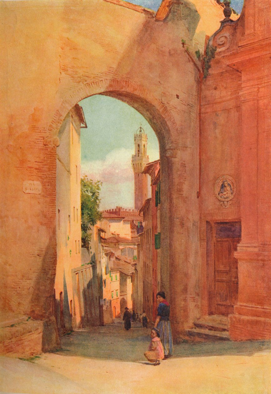 Arco Di S. Giuseppe ، سيينا ، c1900 1913 بواسطة والتر فريدريك روف تندل