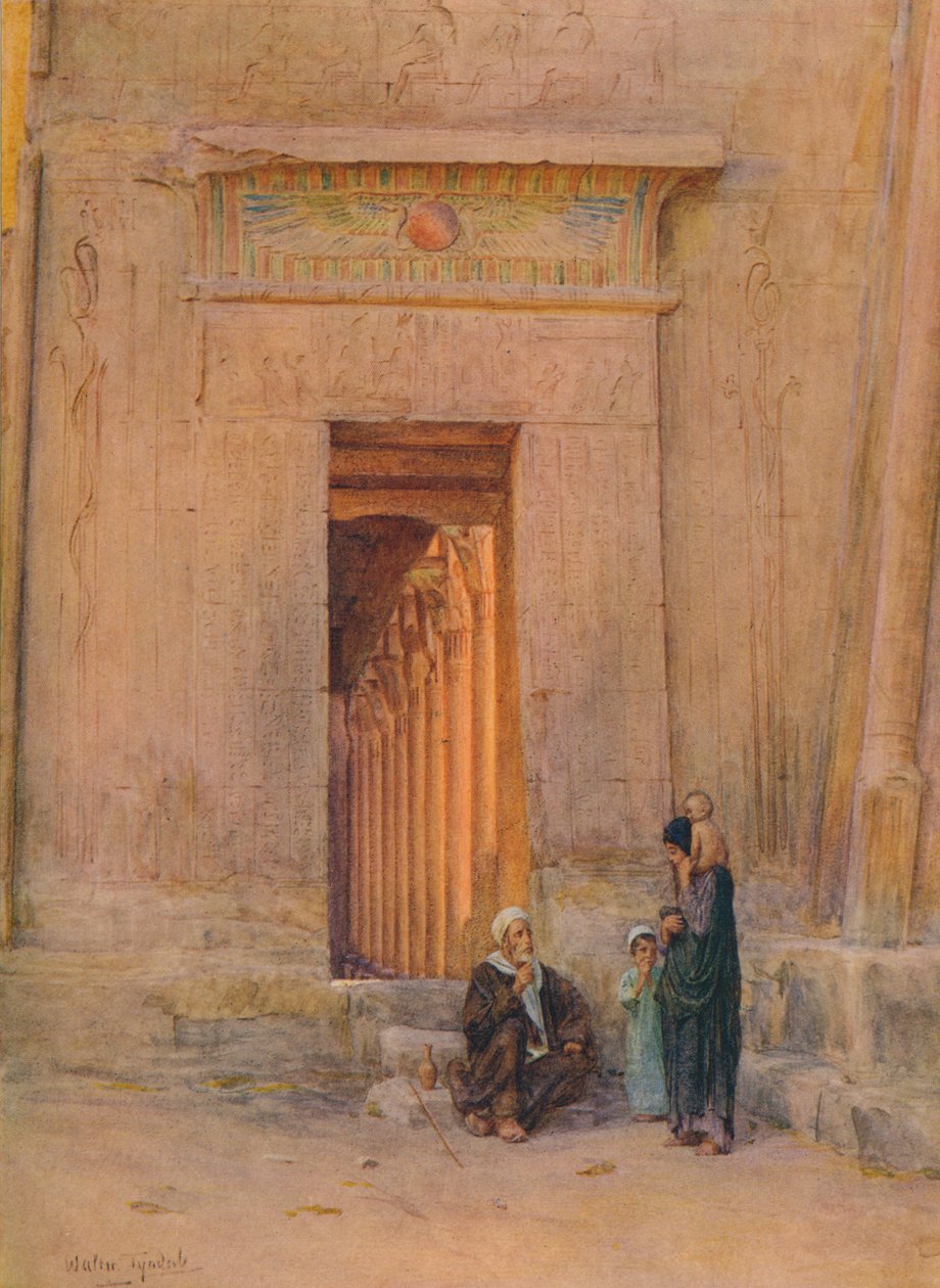 المدخل في معبد إيزيس ، c1905 ، 1912 بواسطة والتر فريدريك روف تندل