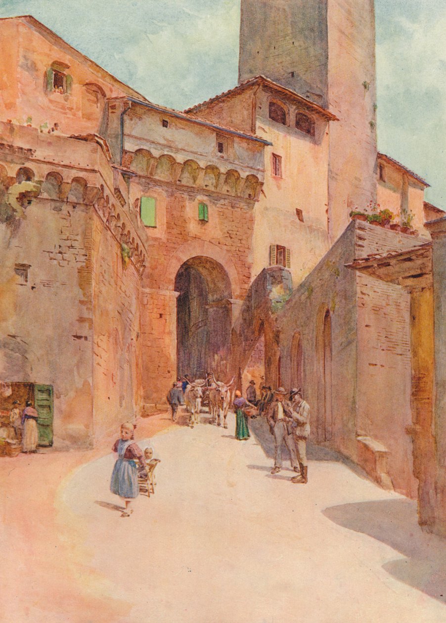 Portone Dei Becci ، San Gimignano ، c1900 1913 بواسطة والتر فريدريك روف تندل