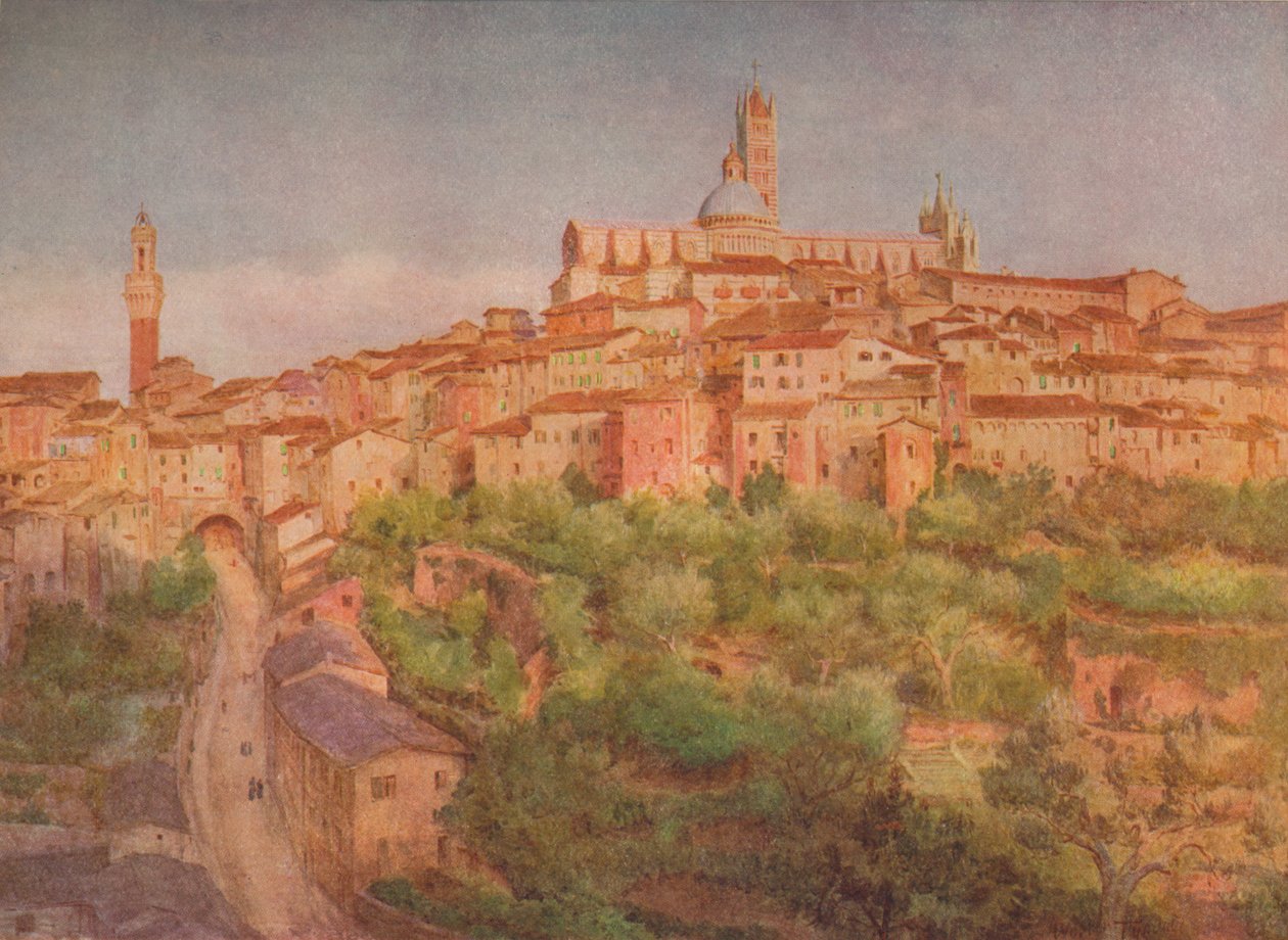 سيينا: مدينة على تلة ، c1900 1913 بواسطة والتر فريدريك روف تندل