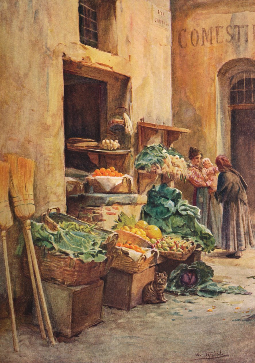 متجر البقالة الخضراء ، c1910 ، 1912 بواسطة والتر فريدريك روف تندل