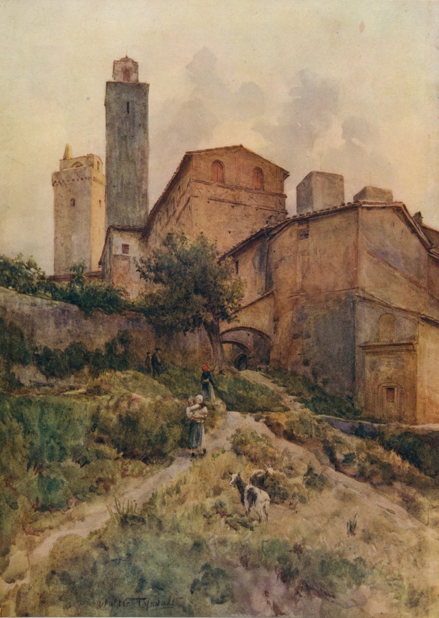عبر كاباسي ، سان جيمينيانو ، c1900 1913 بواسطة والتر فريدريك روف تندل