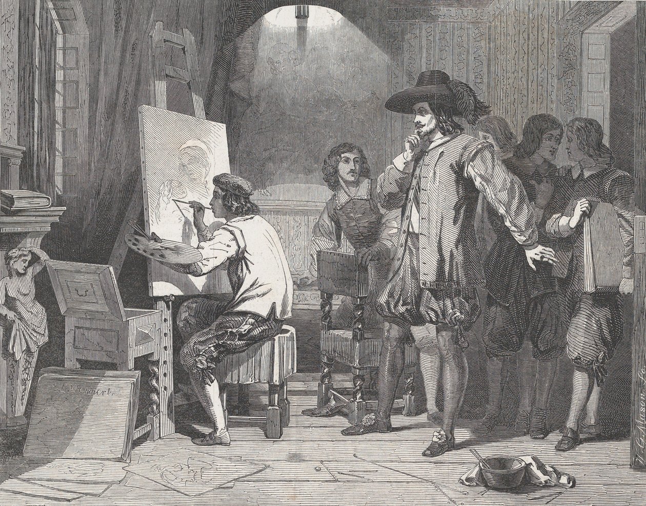اكتشف سيباستيان غوميز من قبل سيده موريللو ، في العمل ، من المصور L ... ، 29 أبريل 1848. بواسطة والتر جورج ميسون