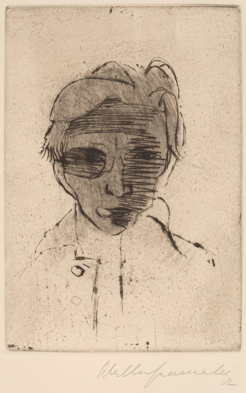 وجه قاتم ، صورة ذاتية للوجه المظلم ، صورة ذاتية ، 1922. بواسطة والتر غرامات