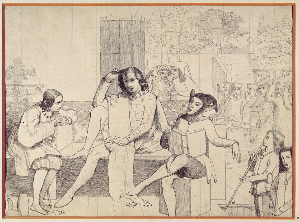 الليلة الثانية عشرة ، ج .1850 (رسم بالقلم) بواسطة والتر هويل ديفيريل