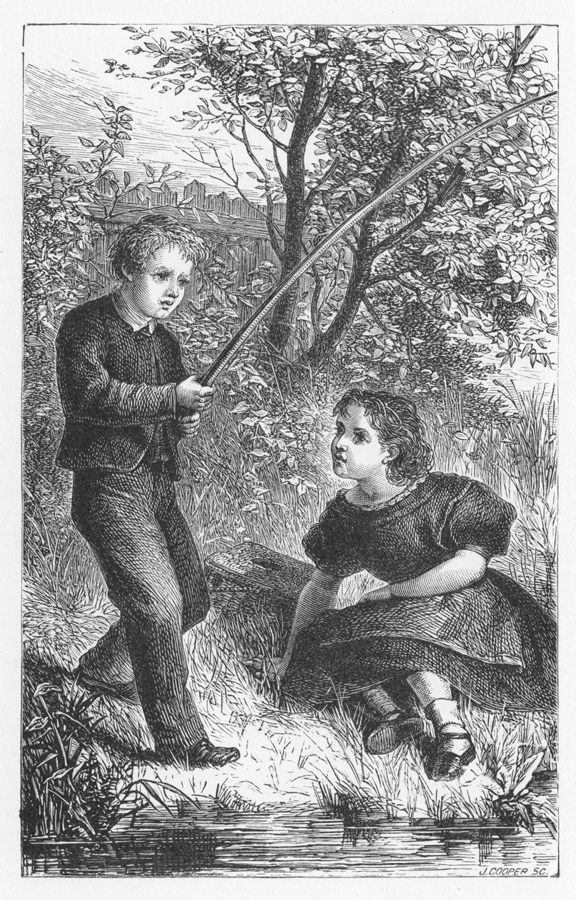 مشهد من The Mill on the Floss لجورج إليوت ، c1880 بواسطة والتر جيمس ألين