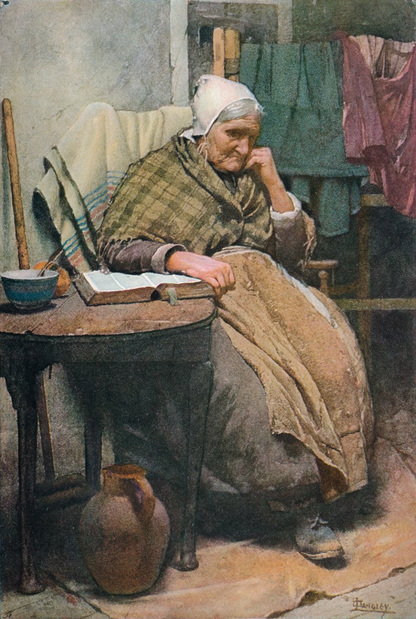 امرأة كورنية عجوز ، c1880 ، 1906. بواسطة والتر لانجلي
