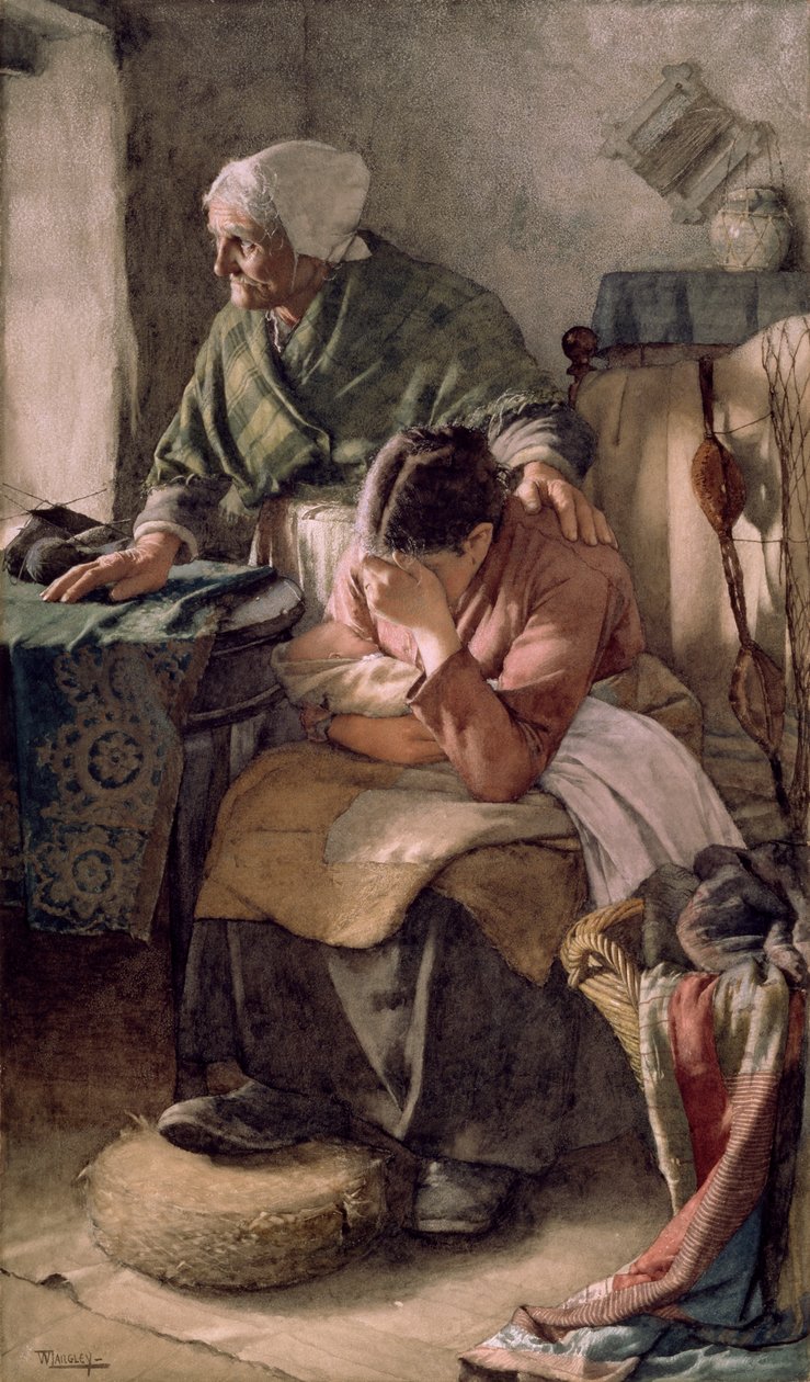 "لكن الرجال يجب أن يعملوا والنساء يجب أن يبكوا" ، 1883 بواسطة والتر لانجلي