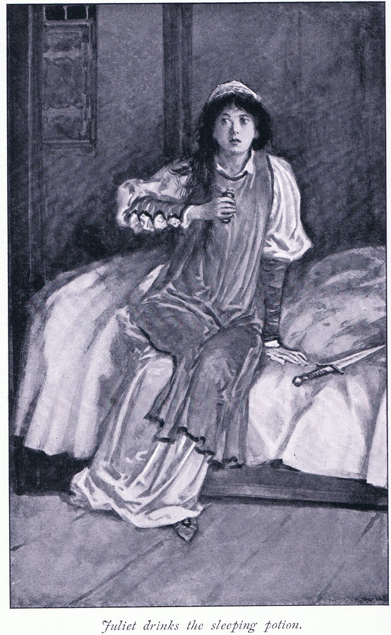 جولييت تشرب جرعة النوم ، 1900s بواسطة والتر باجيت