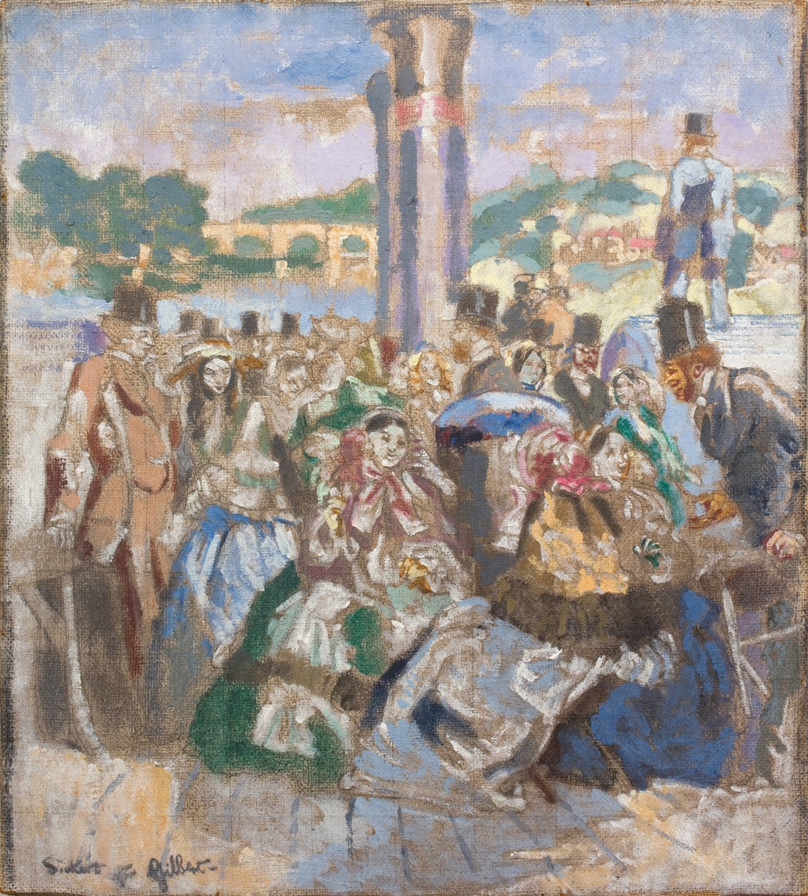 النهر [بعد جون جيلبرت]، حوالي 1930-31 (زيت على قماش) بواسطة والتر ريتشارد سيكرت