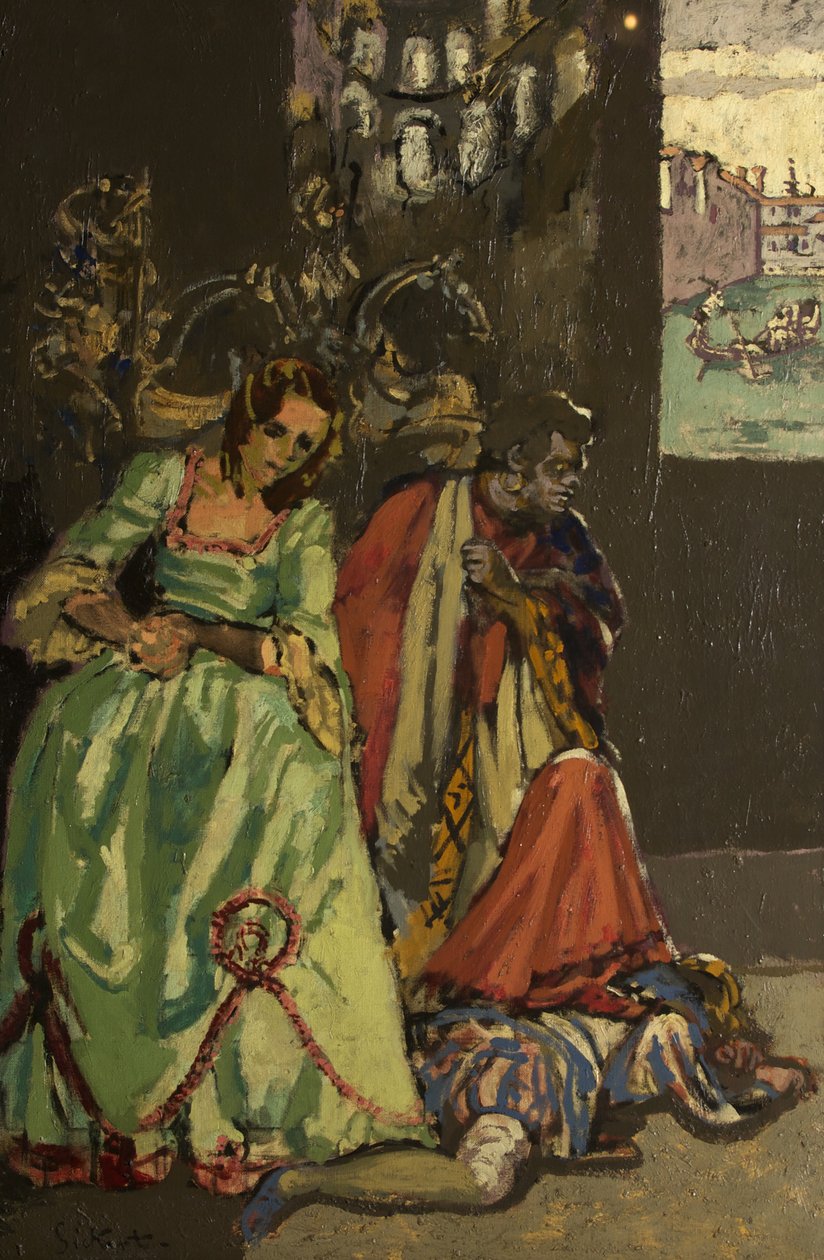 تباين على "عطيل" حوالي 1933-34 (زيت على قماش) بواسطة والتر ريتشارد سيكرت