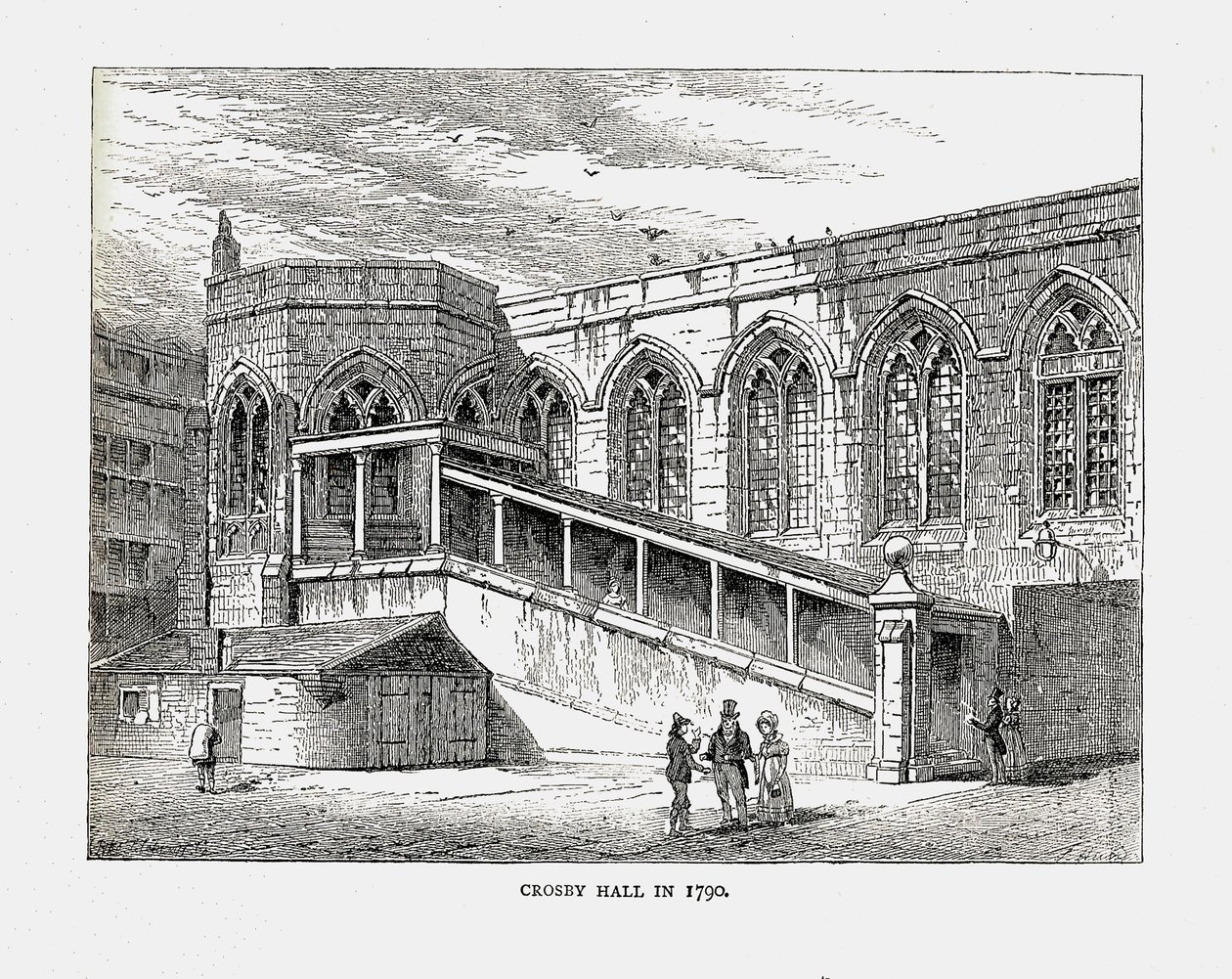 قاعة كروسبي عام 1790 ، 1878 بواسطة والتر ثورنبيري
