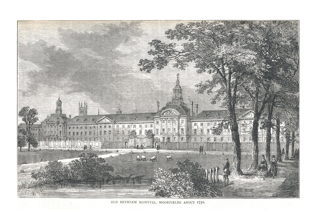 مستشفى بيت لحم القديمة. مورفيلدز حوالي 1750 ، 1878 بواسطة والتر ثورنبيري
