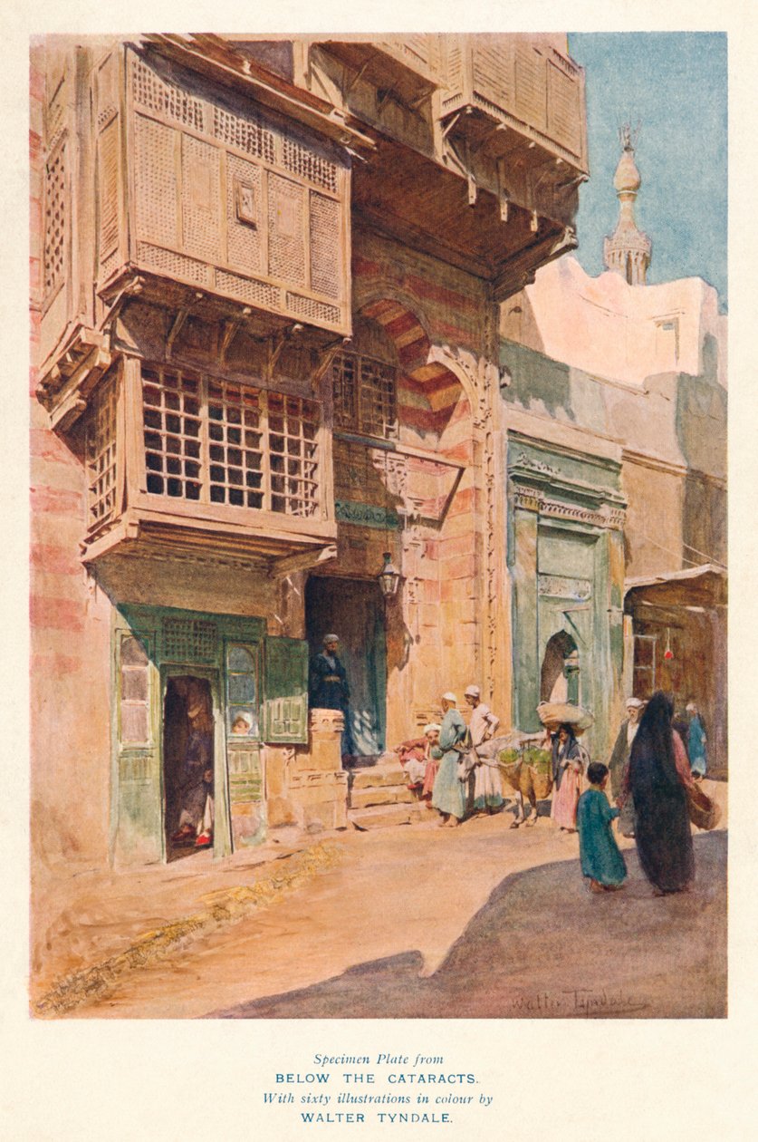 مشهد الشارع ، مصر ، c1907. بواسطة والتر تيندال