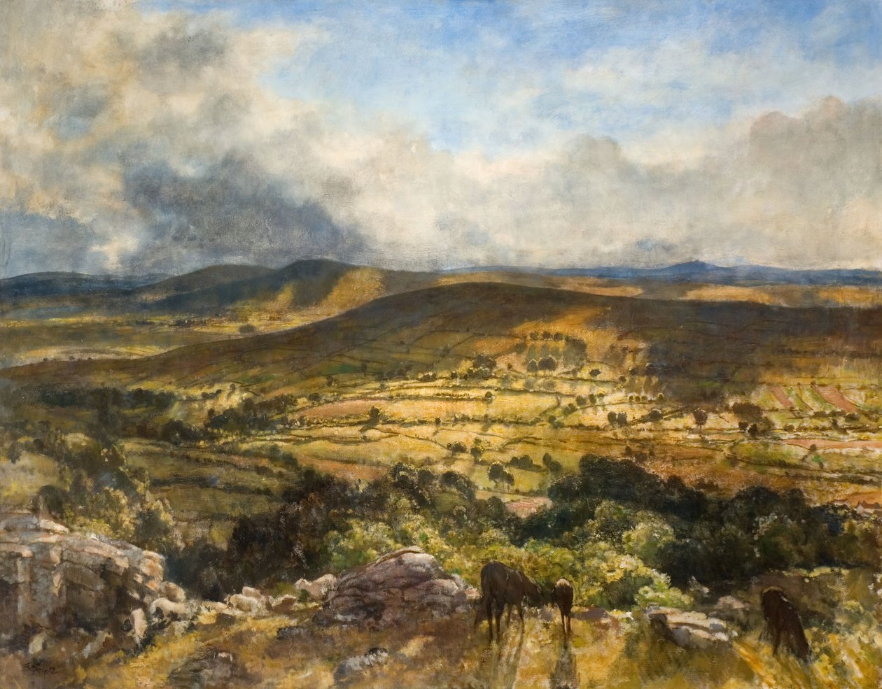 Widecombe In The Moor ، ديفون ، 1922. بواسطة والتر ويستلي راسل