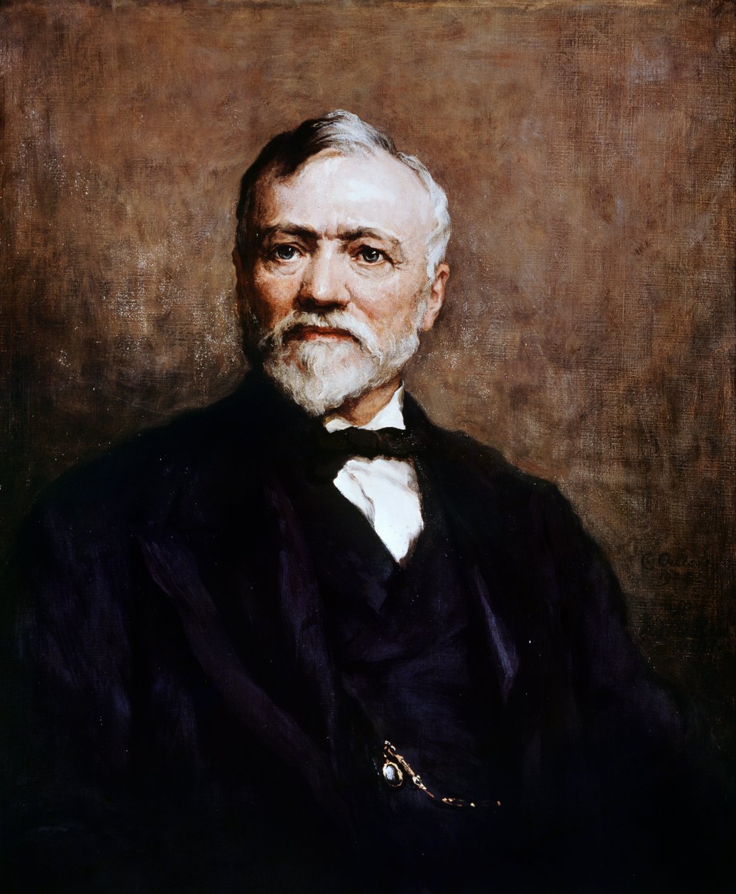 Portrait of Andrew Carnegie (1835-1919), British-born American entrepreneur and philanthropist, painting by Walter William Ouless (1848-1924) بواسطة والتر وليام Ouless