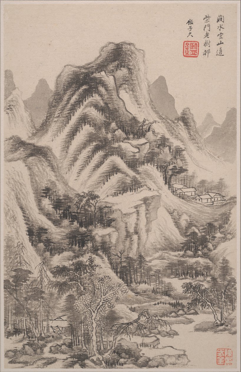 مناظر طبيعية في أنماط الأساتذة القدامى ، بتاريخ 1668. بواسطة وانغ جيان