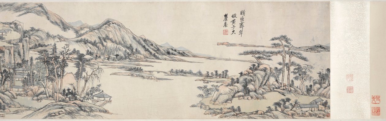 القمم الخضراء تحت سماء صافية: بعد هوانغ جونجوانج ، 1703-1708. بواسطة وانغ Yuanqi