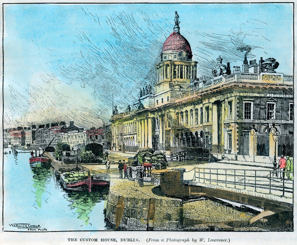 The Custom House ، دبلن ، أيرلندا ، c1890. بواسطة وارويك جوبل