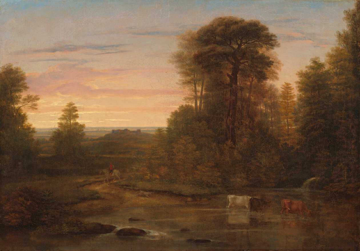 منظر طبيعي بعد غروب الشمس ، ج. 1819. بواسطة واشنطن ألستون
