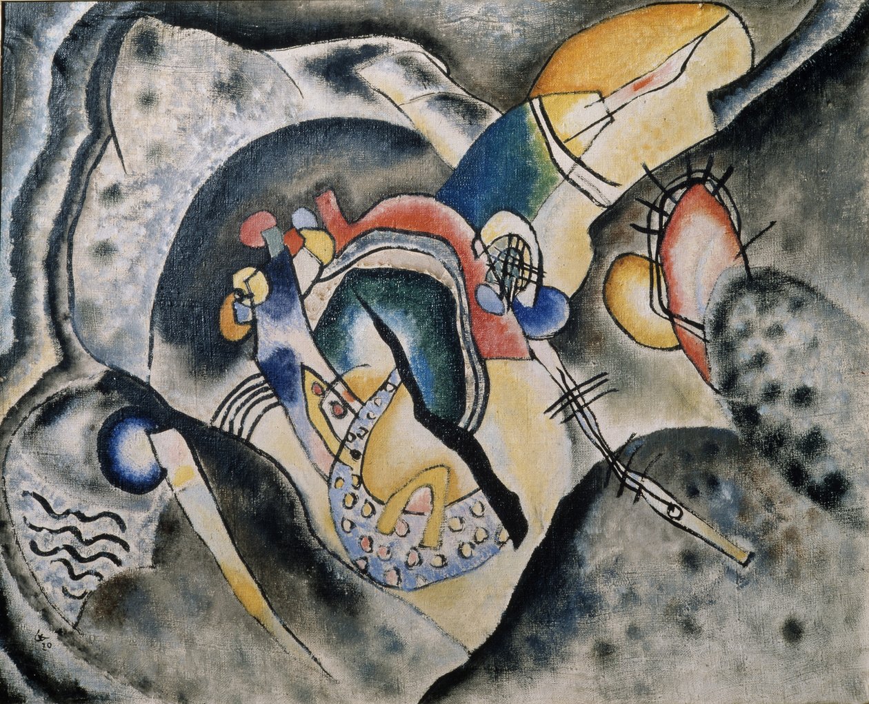 ضربة سوداء ، 1920 بواسطة فاسيلي كاندينسكي