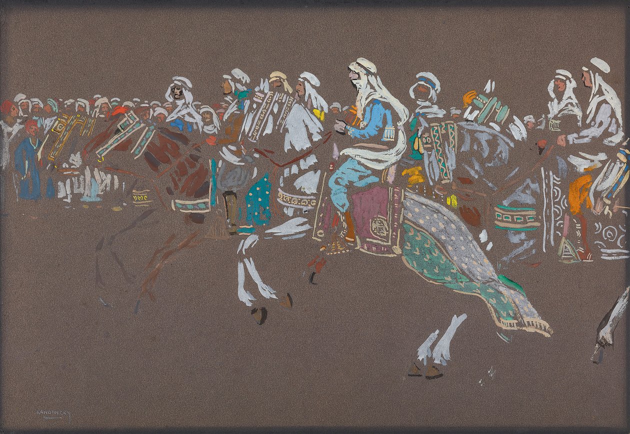 سلاح الفرسان العربي ، 1905. بواسطة فاسيلي كاندينسكي