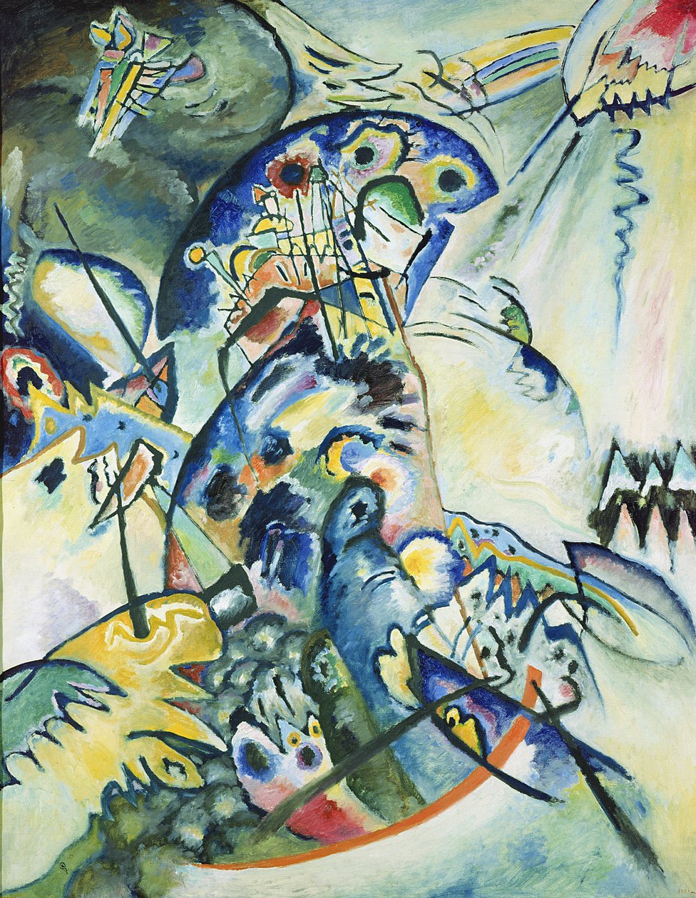 مشط أزرق ، 1917 بواسطة فاسيلي كاندينسكي