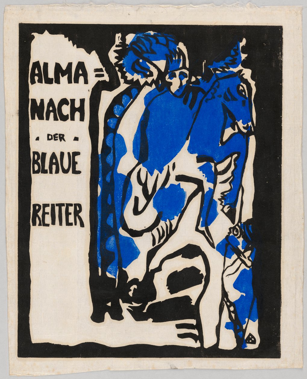 نقش خشبي لتقويم "Der Blaue Reiter" بواسطة فاسيلي كاندينسكي