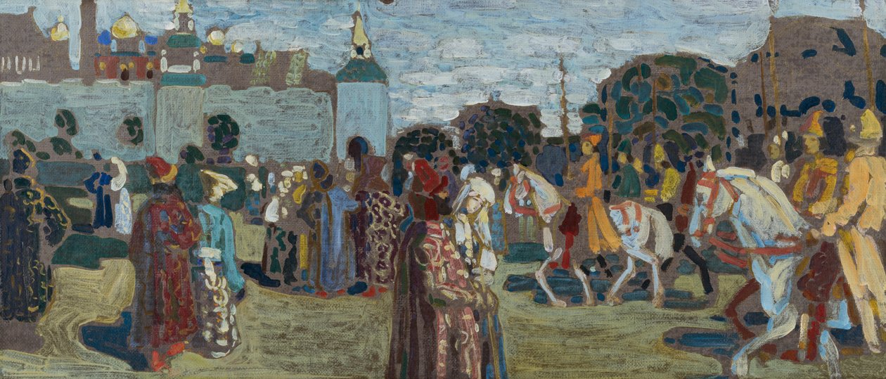 رسم تخطيطي لـ "الأحد (الروسية القديمة)" بواسطة فاسيلي كاندينسكي