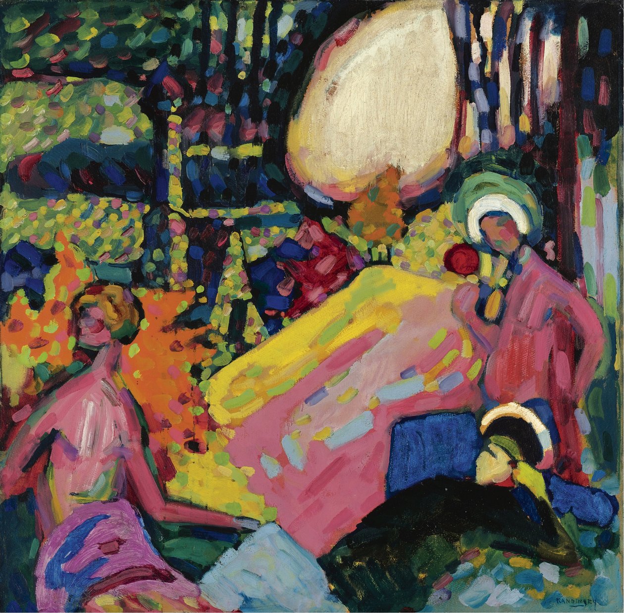""Son blanc"" Peinture de Vassily Kandinsky (ou Wassily Kandinski ou Kandinskij بواسطة فاسيلي كاندينسكي