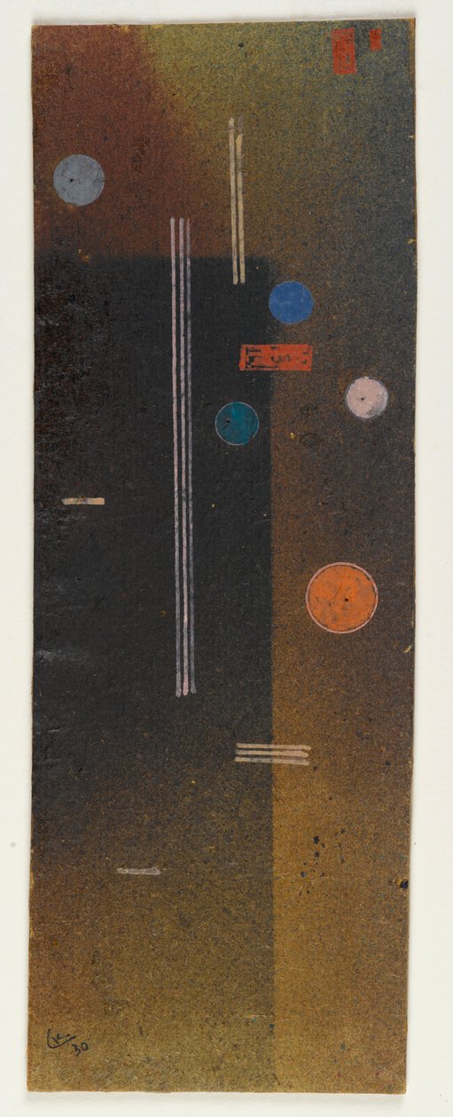 بدون عنوان (Ohne Titel) 1930 (زيت وغواش على ظهر السفينة) بواسطة فاسيلي ومارك فرانز (1880-1916) كاندينسكي