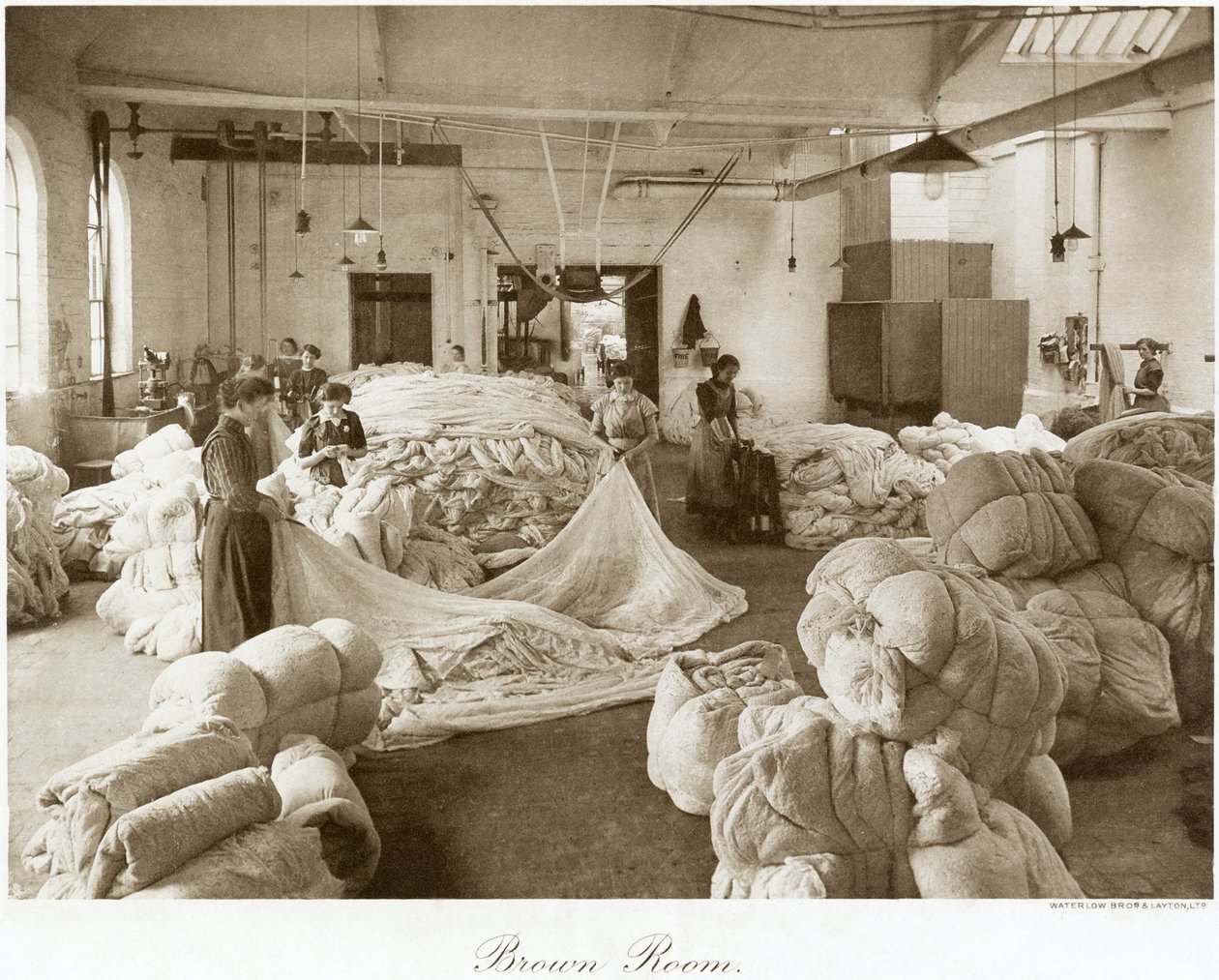 غرفة براون ، مصنع توماس آدمز ليس ، شارع ستوني ، نوتنغهام ، نوتنغهامشير ، 1914 بواسطة شركة Waterlow Bros and Layton Ltd