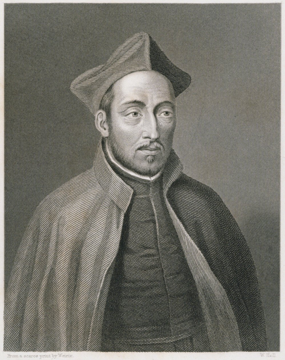 Ignatius de Loyola ، محفور بواسطة W. Holl ، من World Religion ، نشره A. Fullarton & Co. بواسطة ويريكس