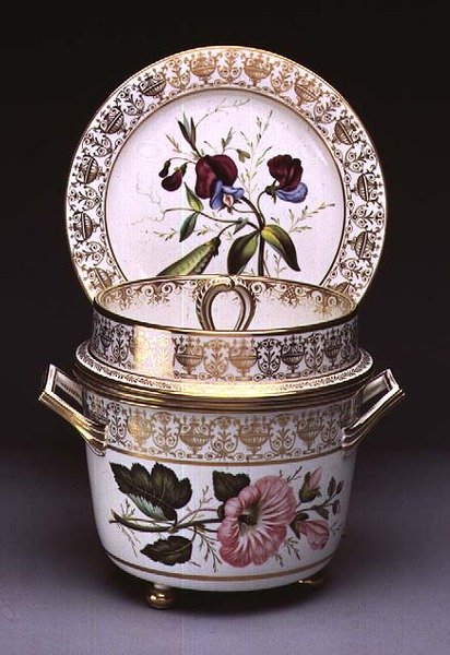 سطل جوسفورد كاسل لخدمة الجليد مع غطاء وبطانة ، سوانسي ، c.1815-17 (سيراميك) بواسطة المدرسة الويلزية