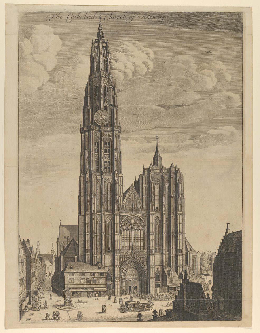 نشرة كاتدرائية أنتويرب Tvrris Ecclesiæ Cathedralis ، 1649. ، 1649 بواسطة وينسلوس هولار