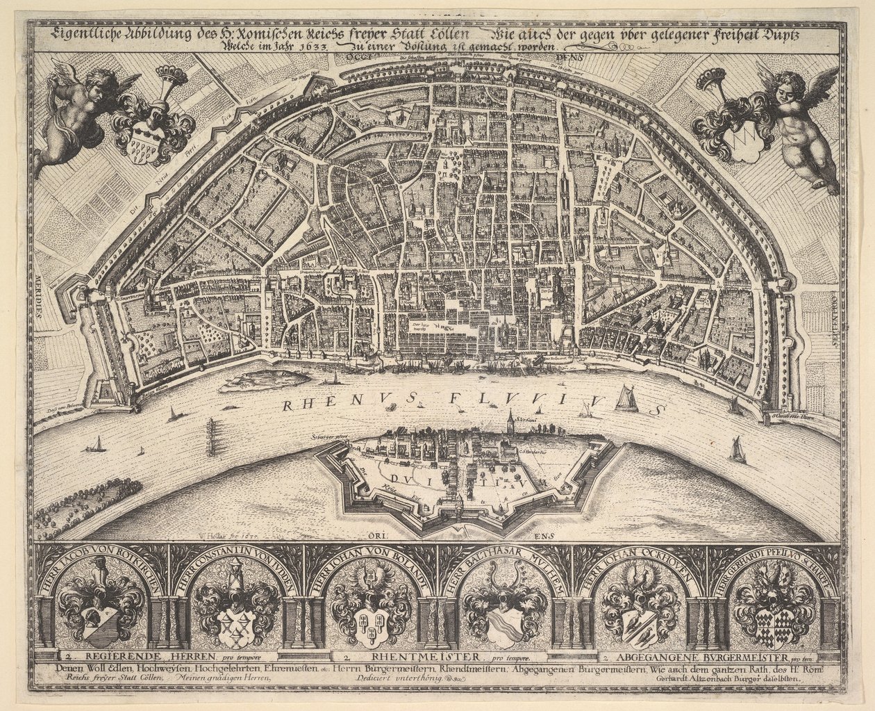 كولونيا و Deutz ، 1635. بواسطة وينسلوس هولار