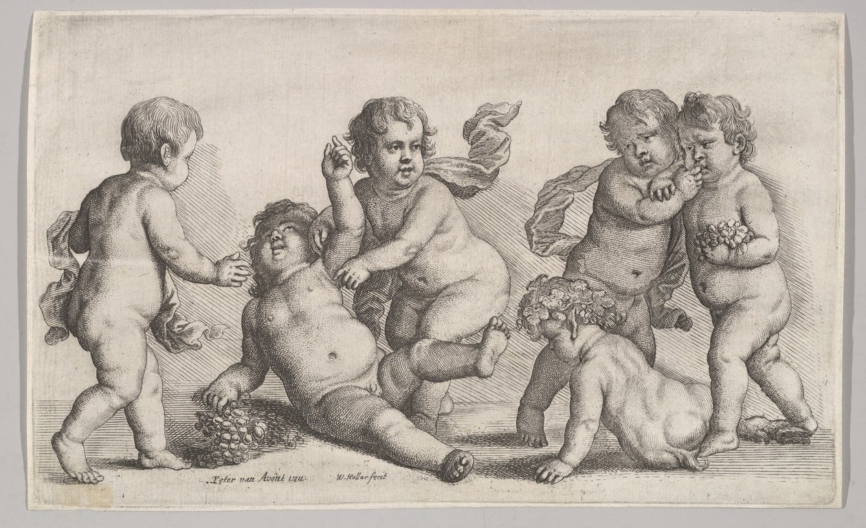خمسة أولاد وساتور ، 1625-1677. بواسطة وينسلوس هولار