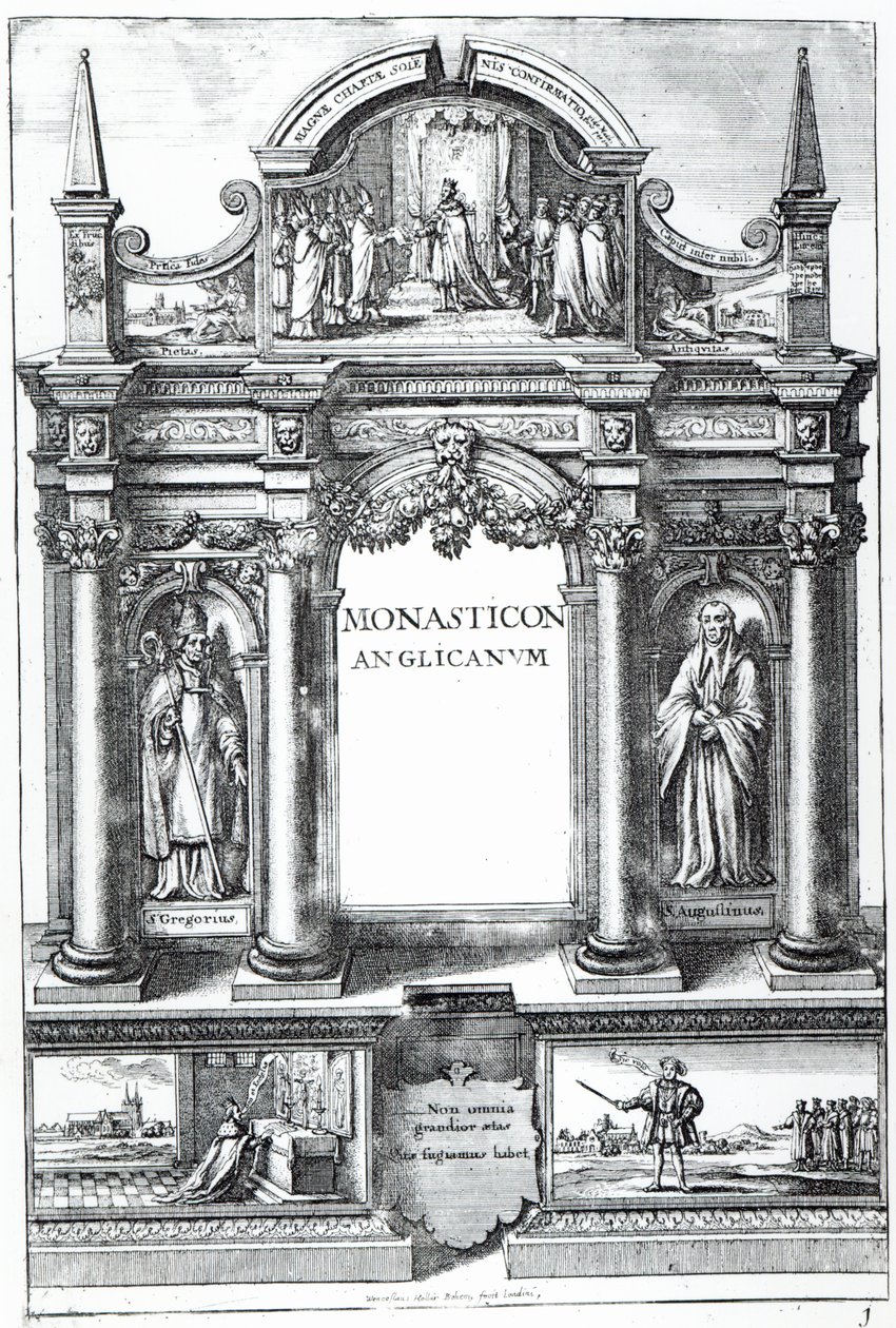صورة من "Monasticon Anglicanum" بقلم ويليام دوجديل ، 1718-23 بواسطة وينسلوس هولار