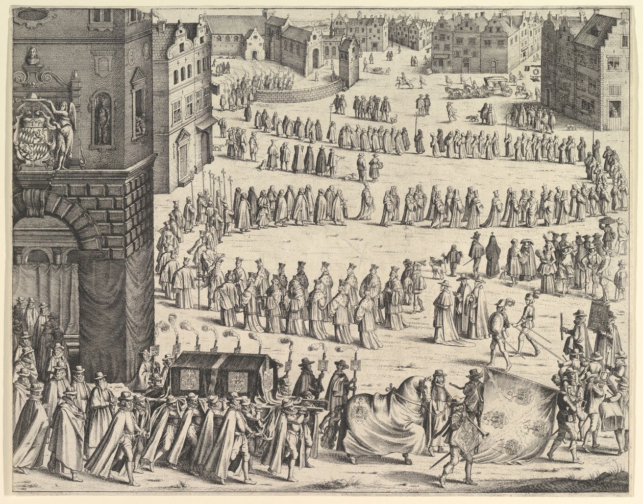 جنازة الجنرال يوهان بابتيست فون تاكسي ، 1645. بواسطة وينسلوس هولار