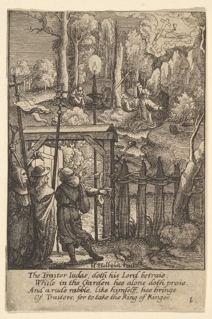 يسوع على جبل الزيتون ، 1625-1677. بواسطة وينسلوس هولار