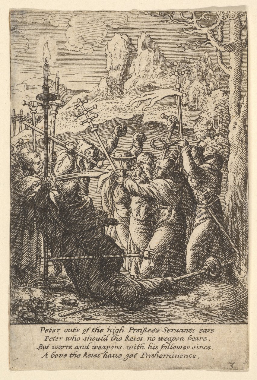 أخذ يسوع ، 1625-1677. بواسطة وينسلوس هولار
