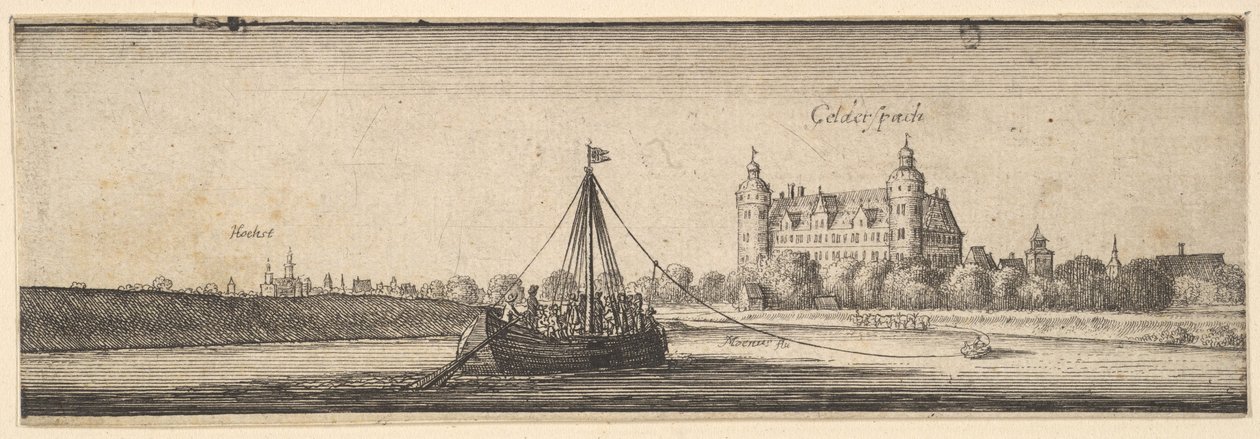 قلعة Kelsterbach بالقرب من Hoechst am Main ، 1642-44. بواسطة وينسلوس هولار