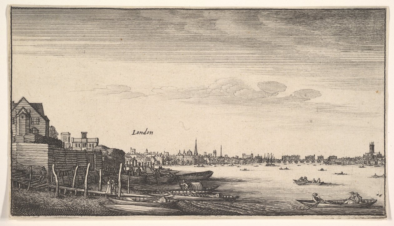 لندن ينظر إليها من ميلفورد ستيرز ، 1643-1644. بواسطة وينسلوس هولار