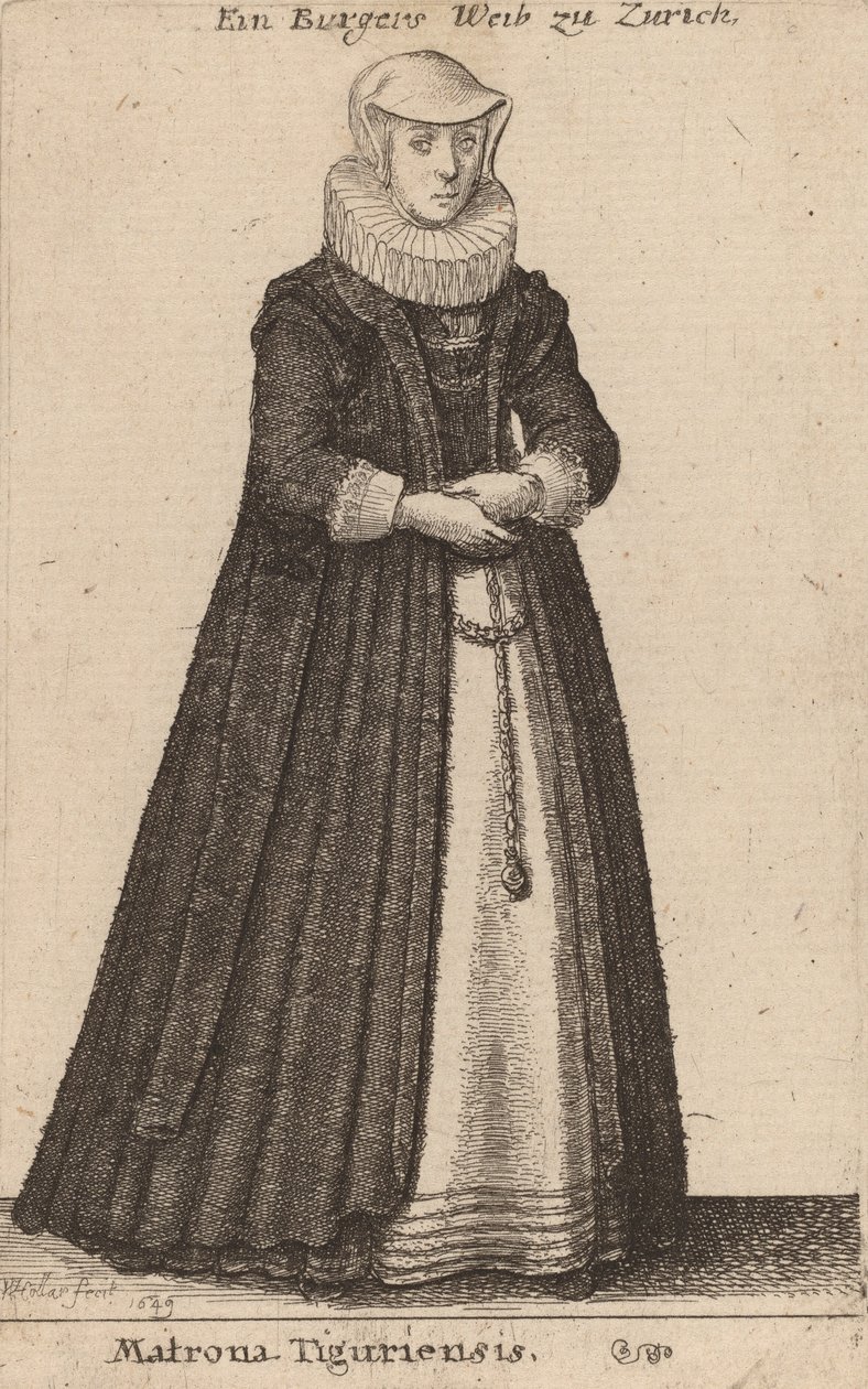 Matron of Tiguriensis ، 1649 بواسطة وينسلوس هولار