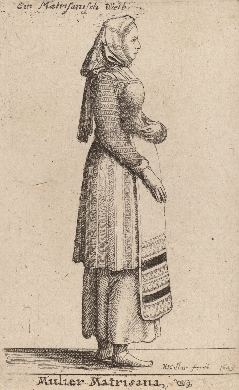 امرأة ماتريسانا ، 1649 بواسطة وينسلوس هولار