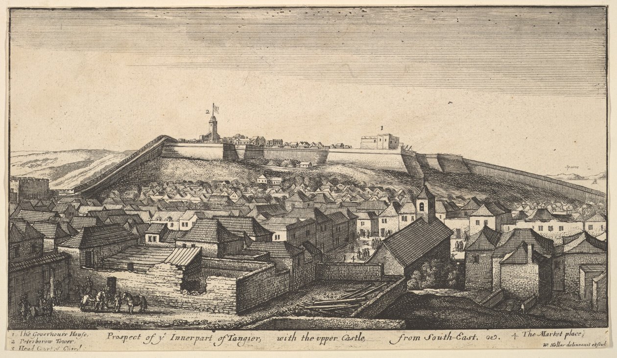 التنقيب في الجزء الداخلي من طنجة ، كاليفورنيا. 1670. بواسطة وينسلوس هولار