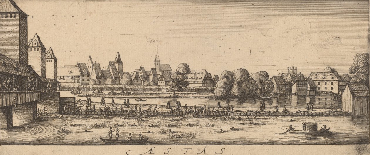 الصيف: The Bathing Place ، c. 16281629. بواسطة وينسلوس هولار